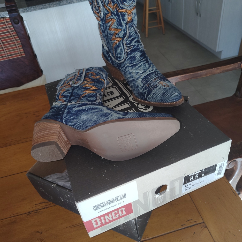 Dingo Blue and Tan Textile Boots - Picture 7 of 7